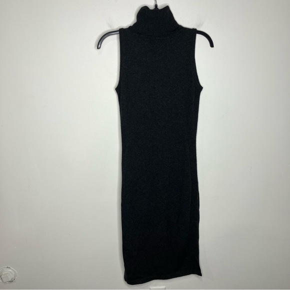 Autumn Cashmere charcoal gray sleeveless dress turtleneck 100% cashmere size XS - Picture 8 of 8
